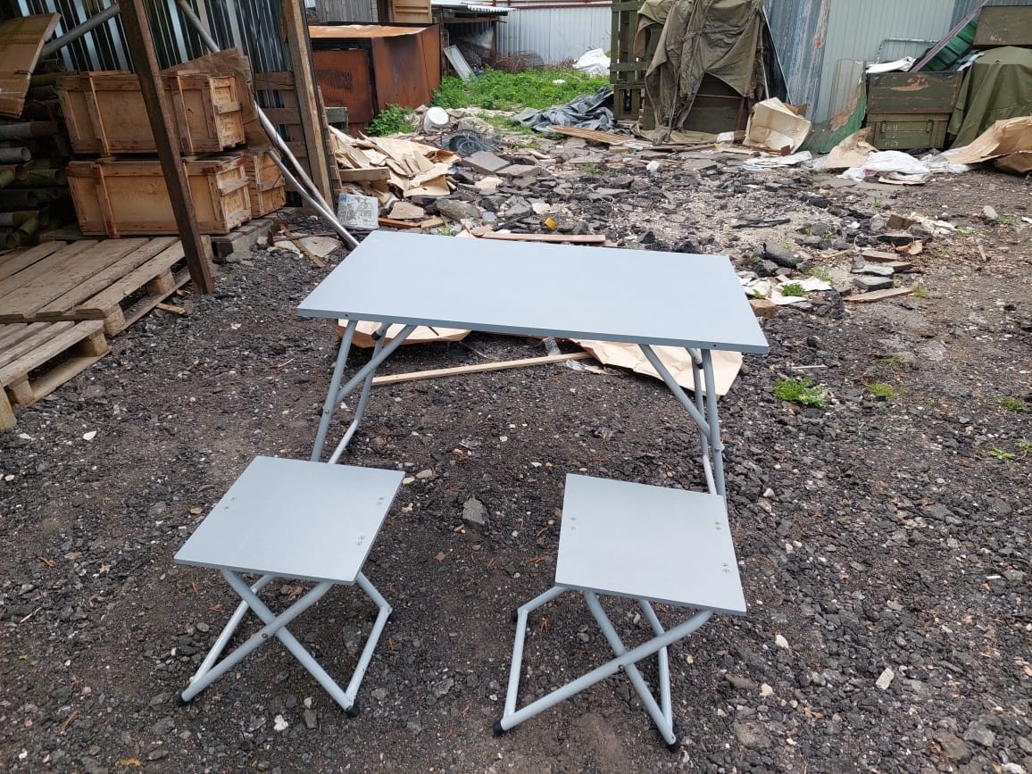 Стол армейский со стульями