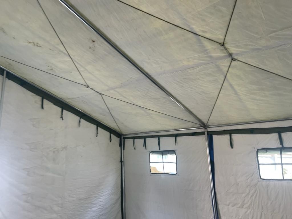 Палатка Каркасная утепленная зеленого цвета 12х6 Палатка Каркасная утепленная зеленого цвета 12х6